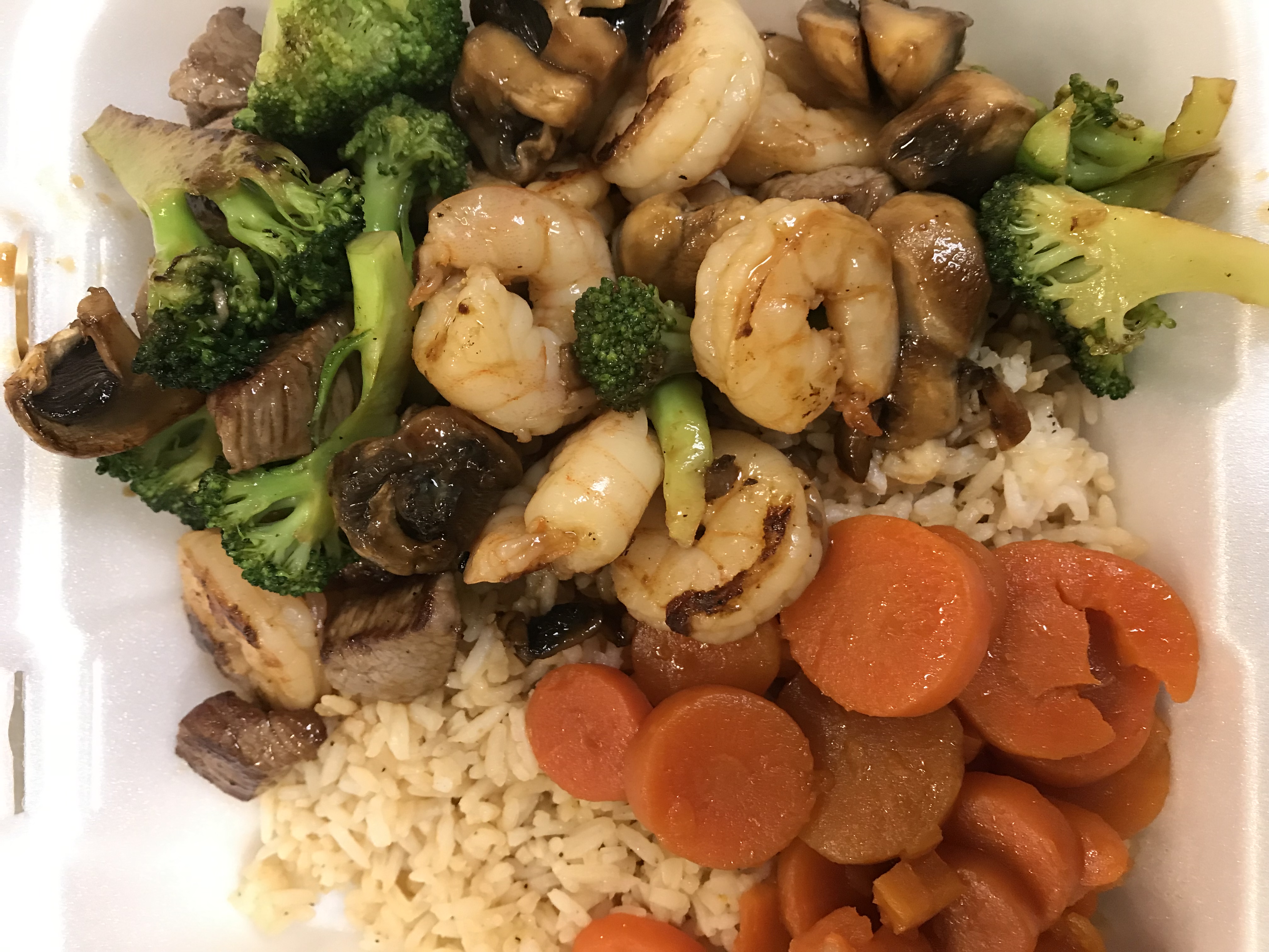 Order Steak and Shrimp with Broccoli and Mushrooms food online from Tokyo Express store, Greensboro on bringmethat.com