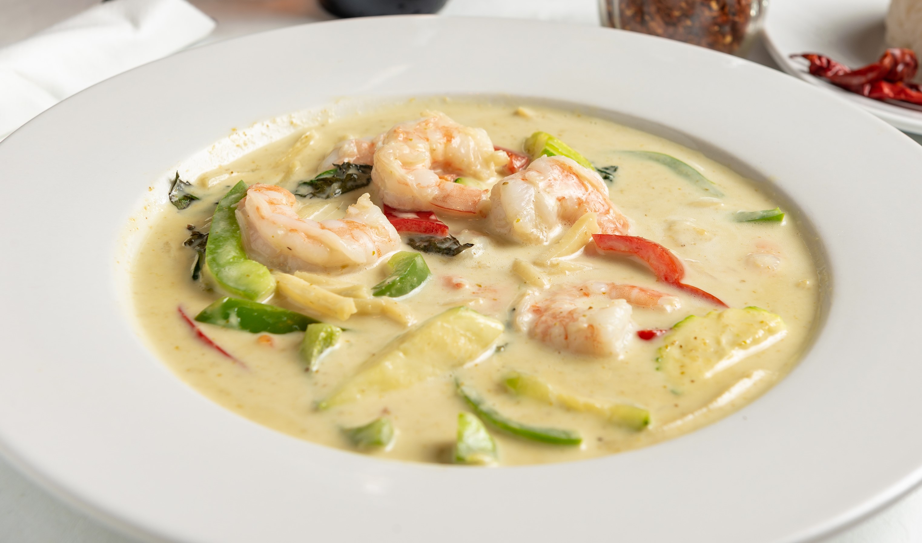 Order Shrimp Green Curry food online from Phuket Thai Restaurant store, Huntsville on bringmethat.com