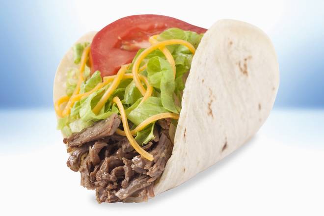 Order Soft Taco (Shredded Beef) food online from Baker Drive-Thru store, Victorville on bringmethat.com