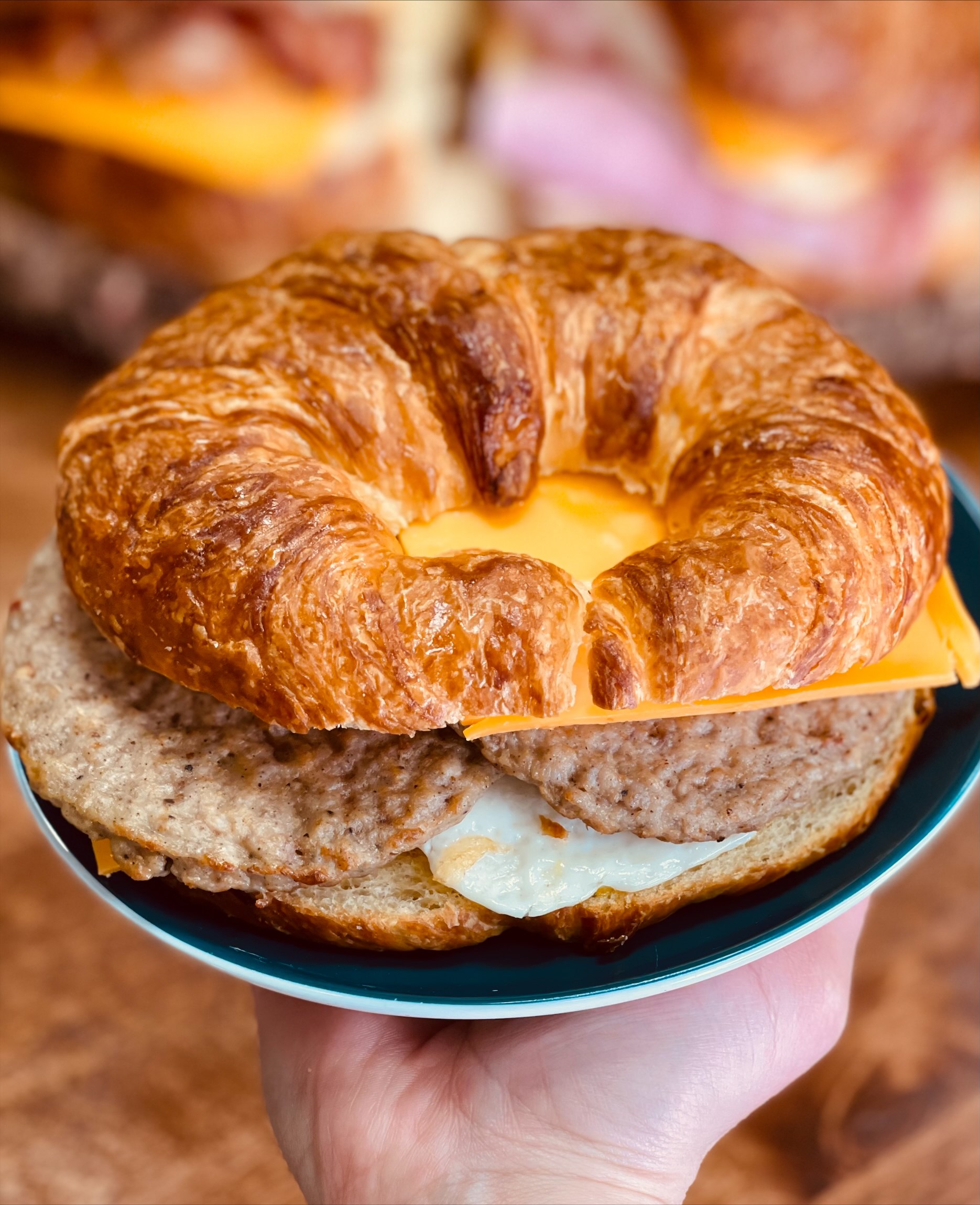 Order Sausage, Egg and Cheese Croissant food online from Klein's Bakery And Cafe store, Chicago on bringmethat.com