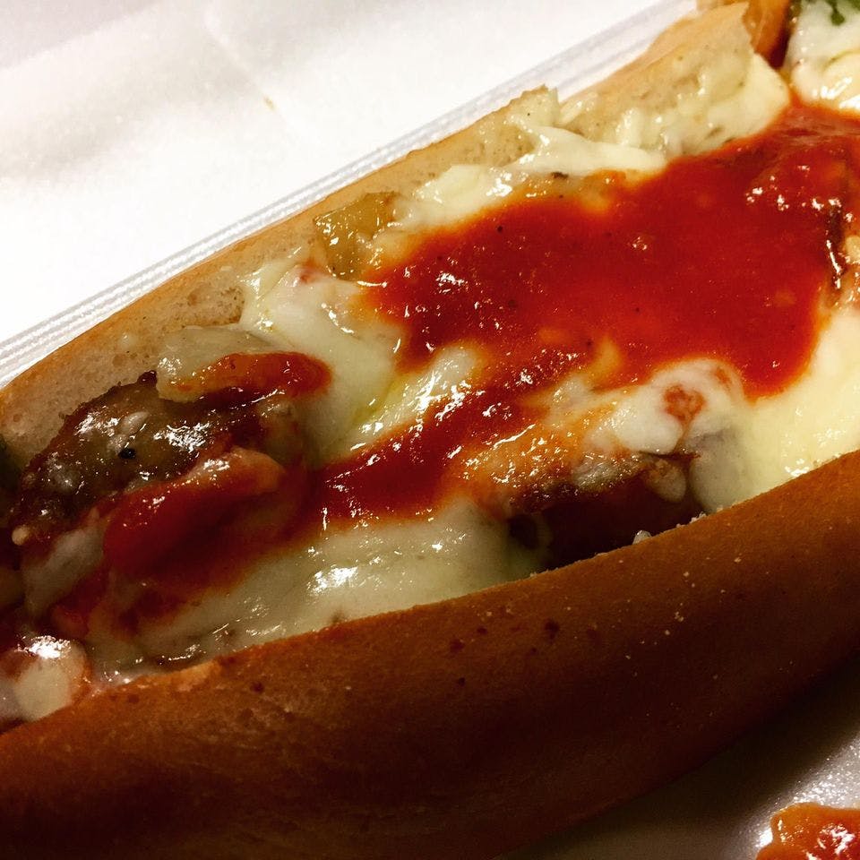 Order Sausage Parmigiana Sandwich - Sandwich food online from Nino's Pizzarama store, Willow Grove on bringmethat.com