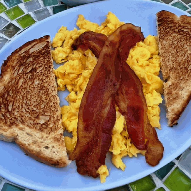 Order Two Eggs with Bacon food online from Rachel's Kitchen store, Las Vegas on bringmethat.com