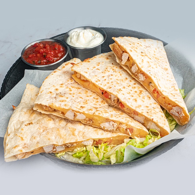 Order Monterey Chicken Quesadilla food online from Hurricane Grill & Wings store, Lindenhurst on bringmethat.com