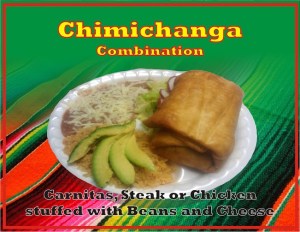 Order Chimichanga Combination food online from El Grullo Restaurant store, Mesa on bringmethat.com