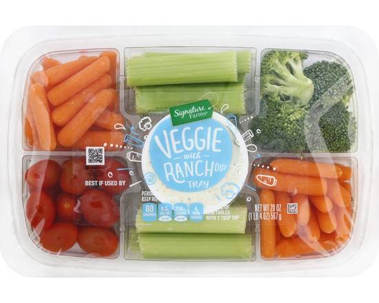 Order Signature Farms · Veggie with Ranch Dip Tray (20 oz) food online from Safeway store, Alamo on bringmethat.com