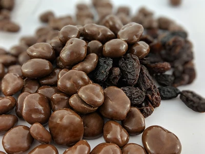 Order Chocolate Covered Raisins food online from Pulakos Chocolates store, Erie on bringmethat.com