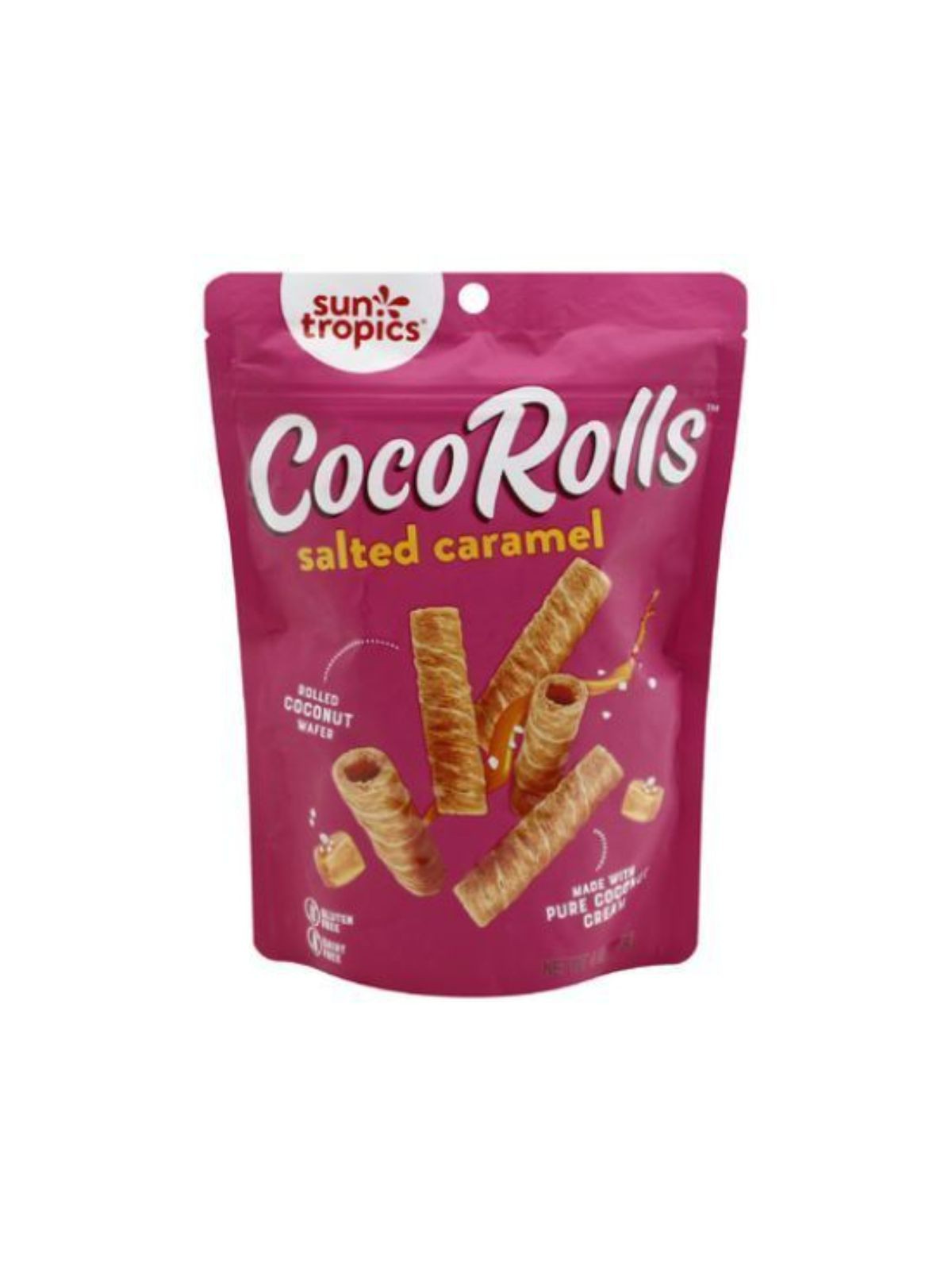 Order Sun Tropics Coco Rolls Salted Caramel (4 oz) food online from Stock-Up Mart store, Minneapolis on bringmethat.com
