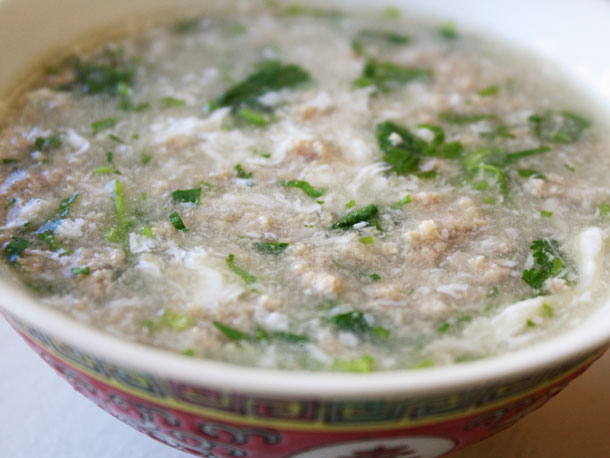 Order Minced Beef with Egg White Soup food online from Golden Island store, San Diego on bringmethat.com