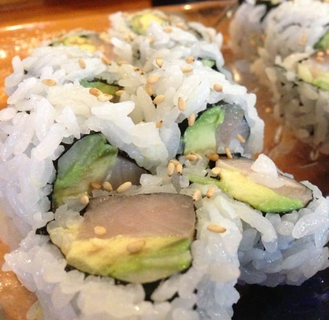 Order Yellow Tail Roll food online from Sushi Town store, Costa Mesa on bringmethat.com