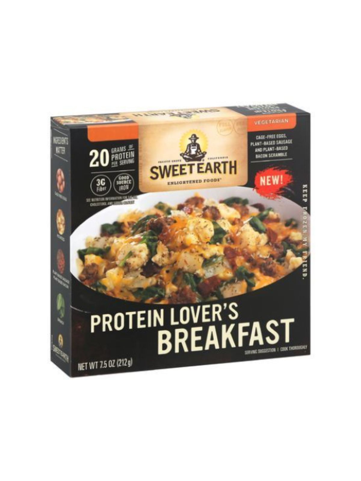 Order Sweet Earth Entry Frozen Protein Lovers Breakfast (7.5 oz) food online from Stock-Up Mart store, Minneapolis on bringmethat.com