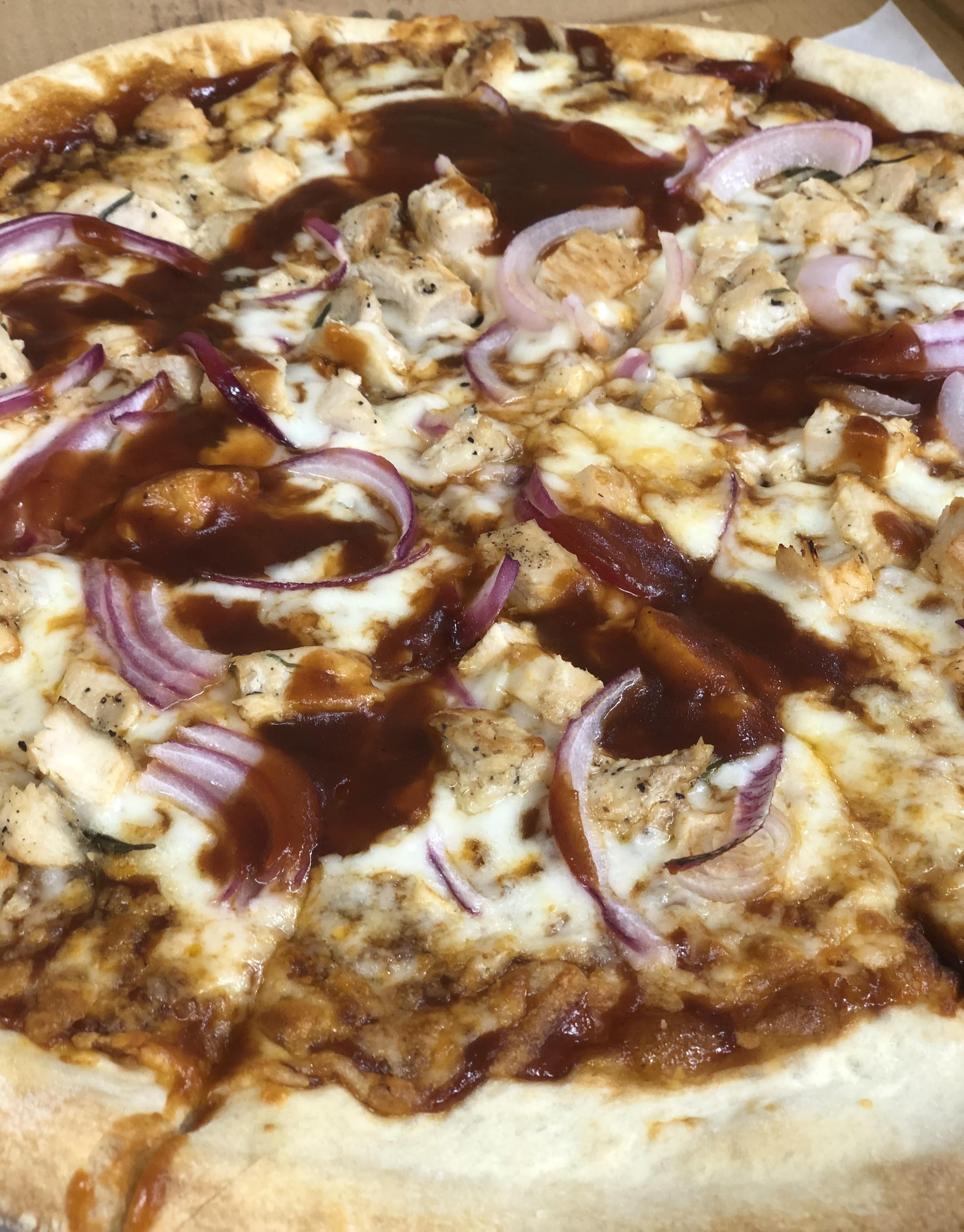 Order BBQ Chicken Pizza food online from New York Pizza store, Greensboro on bringmethat.com
