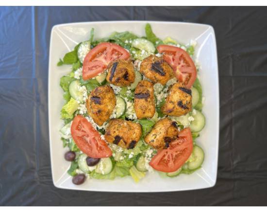 Order Chicken Kebab Salad food online from Pita Wraps Mediterranean Grill store, Surprise on bringmethat.com