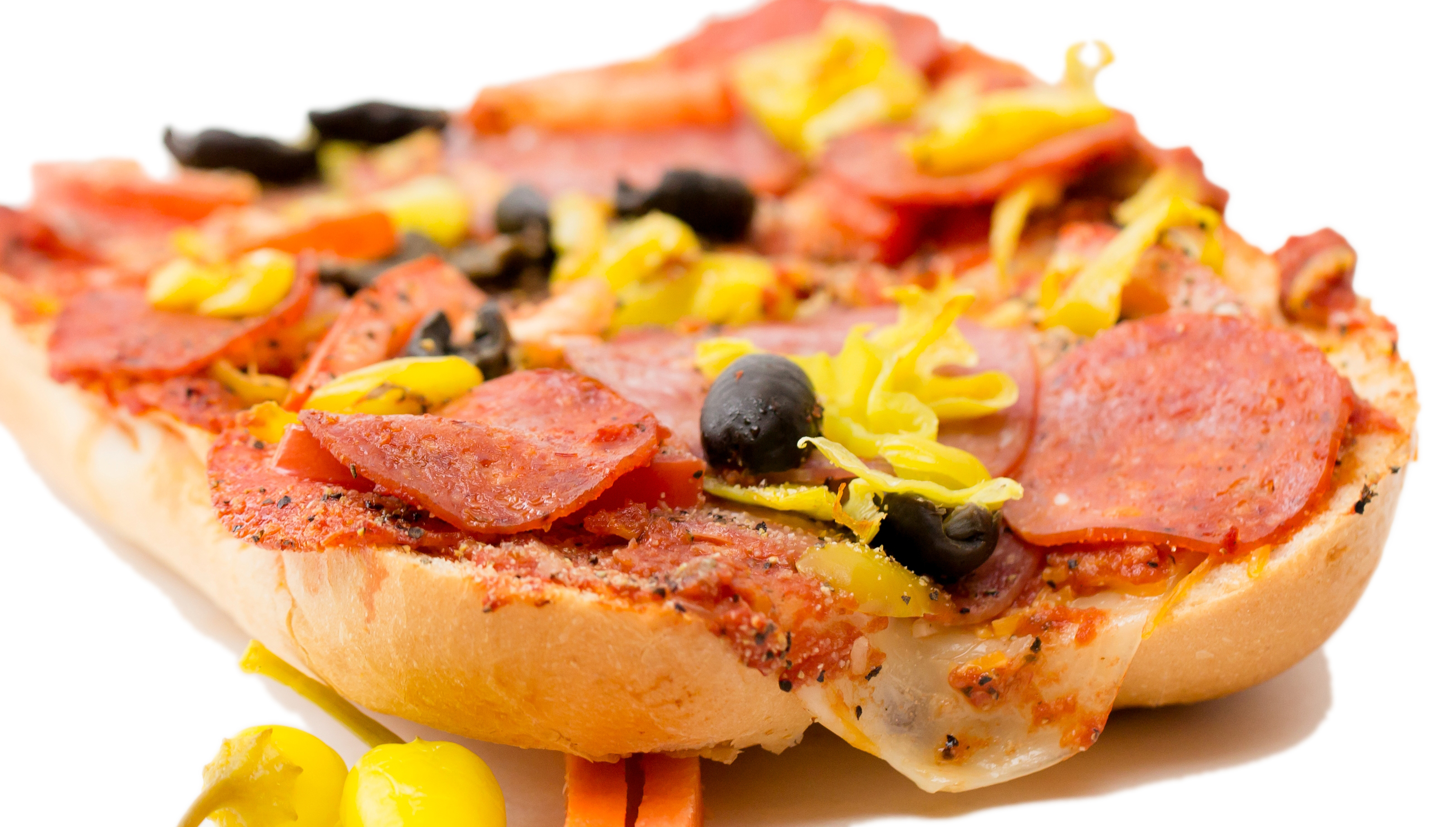 Order 7" Pizza-Wich Sub food online from The Sub Station store, Riverside on bringmethat.com