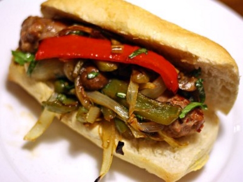 Order Sausage, Peppers and Onions Sub  food online from Buonos Pizza store, Gilbert on bringmethat.com