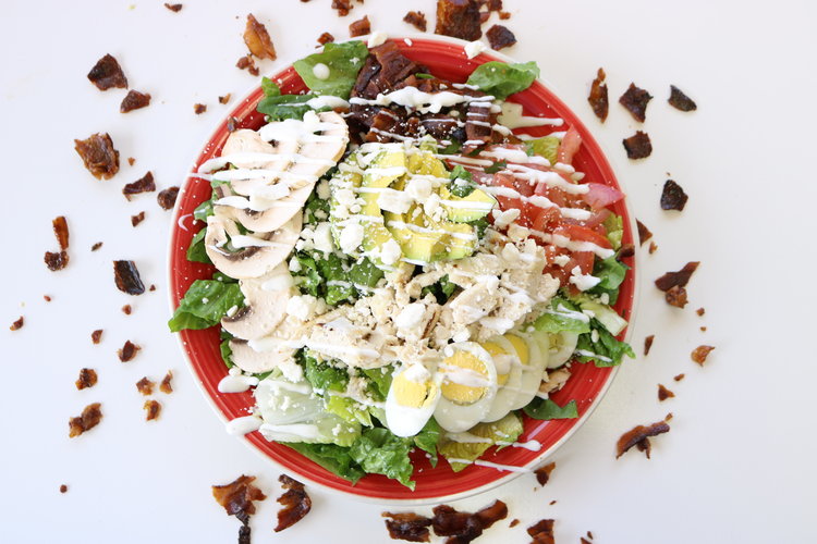Order Cobb Salad food online from Subs & Spuds store, Riverside on bringmethat.com