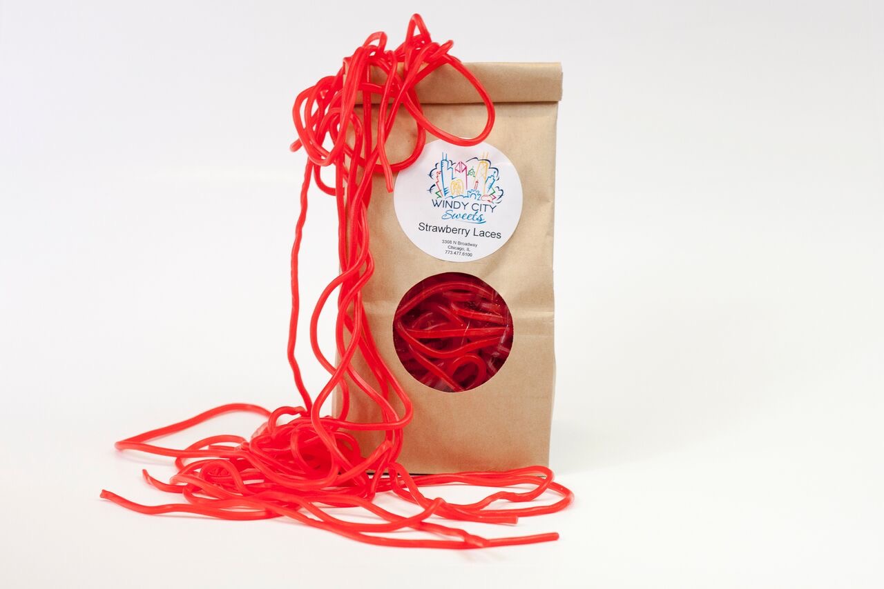 Order Strawberry Licorice Laces food online from Windy City Sweets store, Chicago on bringmethat.com