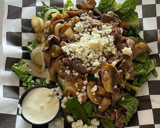 Order Steak and Blue Salad food online from Garage Bar Willoughby store, Willoughby on bringmethat.com