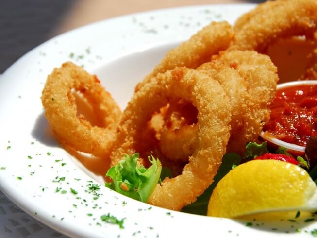Order A14. Fried Calamari food online from Jasmine Chinese & Asian Cafe store, Lone Tree on bringmethat.com