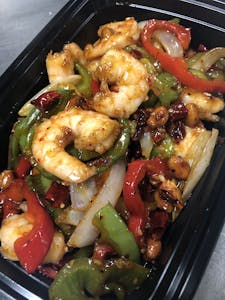 Order Kung Pao Prawns 宮保蝦球 food online from La Bu La store, Bellevue on bringmethat.com