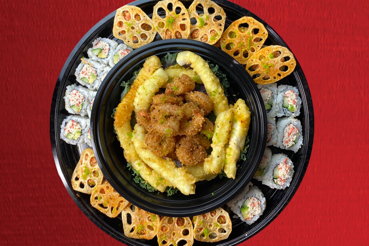Order SHRIMPY IRRESISTIBLE PLATTER food online from Ra Sushi store, Las Vegas on bringmethat.com