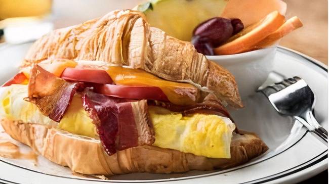 Order Croiss Egg & Bac Sandwich food online from Mimi Café store, Henderson on bringmethat.com
