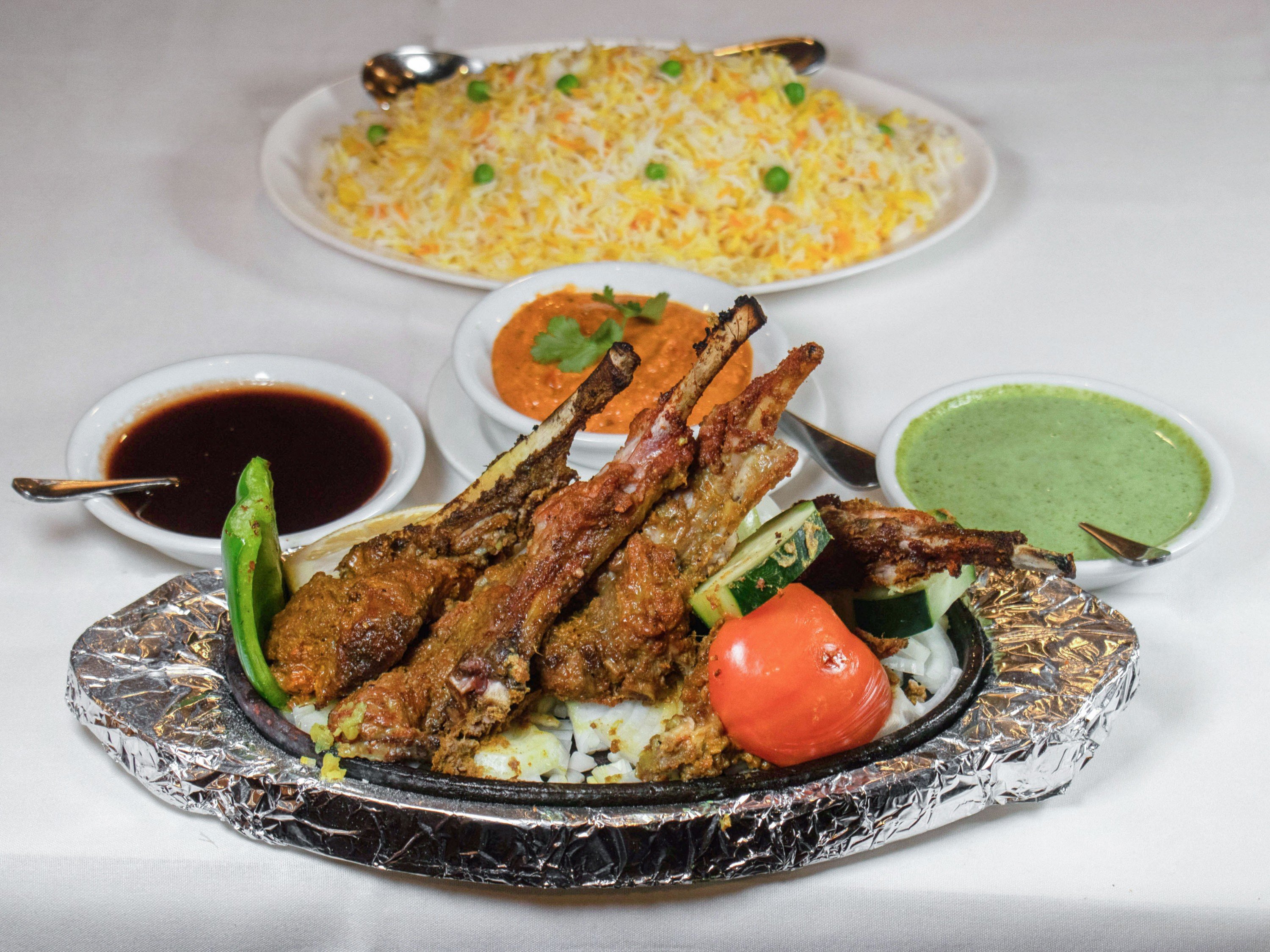 Order 8. Gosht Chaamp Tajdaar food online from Rajaji Fine Indian Cuisine store, Washington on bringmethat.com