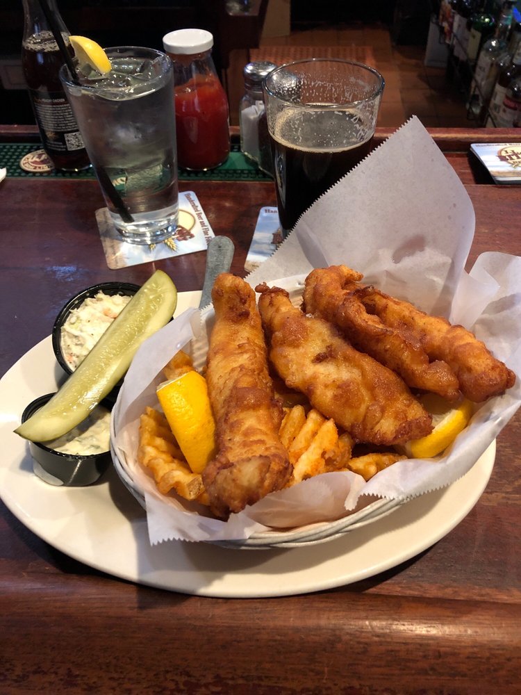 Order Bitting's Fish and Chips Dinner food online from Jj Bitting Brewing Company store, Woodbridge Township on bringmethat.com