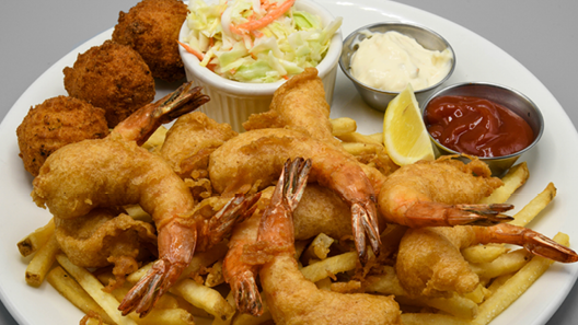 Order Shrimp + Chips food online from Mitchell's Fish Market store, Livonia on bringmethat.com