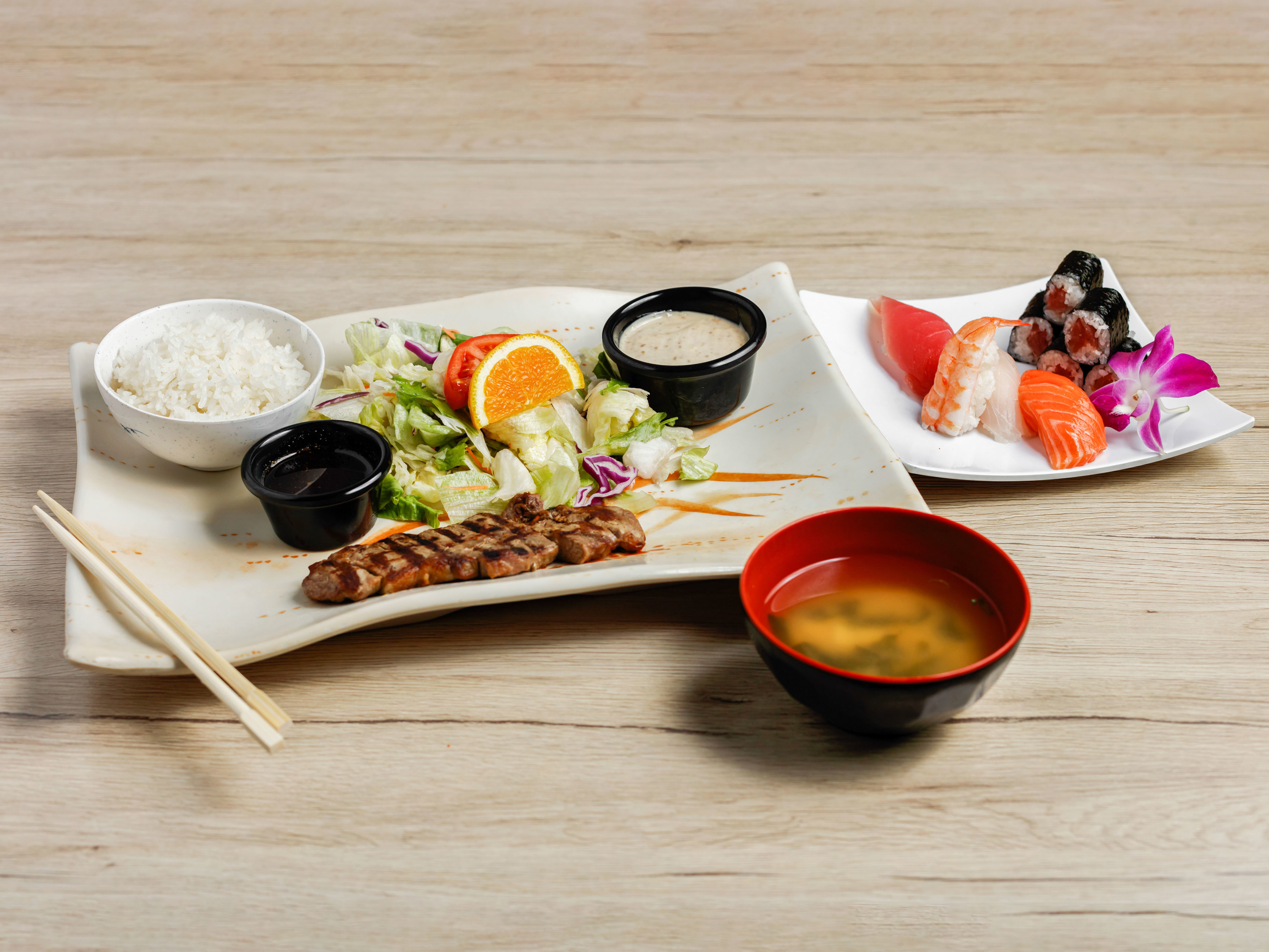 Order Combination E Dinner food online from Akaihana Sushi & Grill store, Phoenix on bringmethat.com