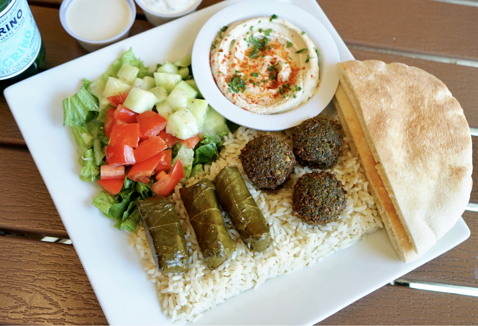 Order Combination Plate food online from California Pita store, Beverly Hills on bringmethat.com