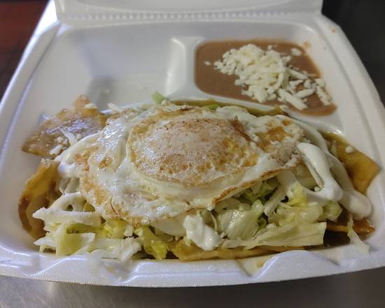 Order Egg Chilaquiles food online from El Rinconcito store, Round Rock on bringmethat.com