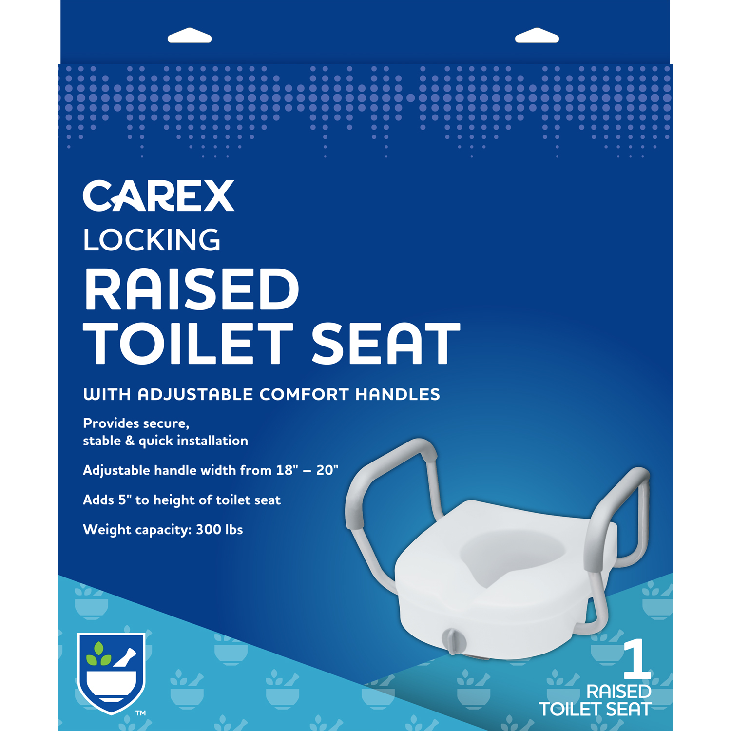 Order Rite Aid Carex Raised Toilet Seat With Handles food online from Rite Aid store, REEDLEY on bringmethat.com