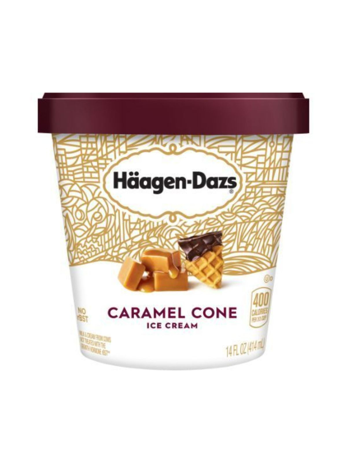 Order Haagen Dazs Caramel Cone Ice Cream (14 oz) food online from Stock-Up Mart store, Minneapolis on bringmethat.com