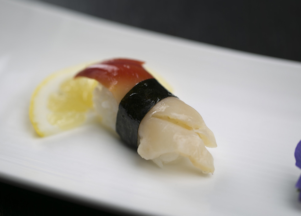 Order G14. Surf Clam Sushi food online from Icho Izakaya Fusion Cuisine store, Temple City on bringmethat.com