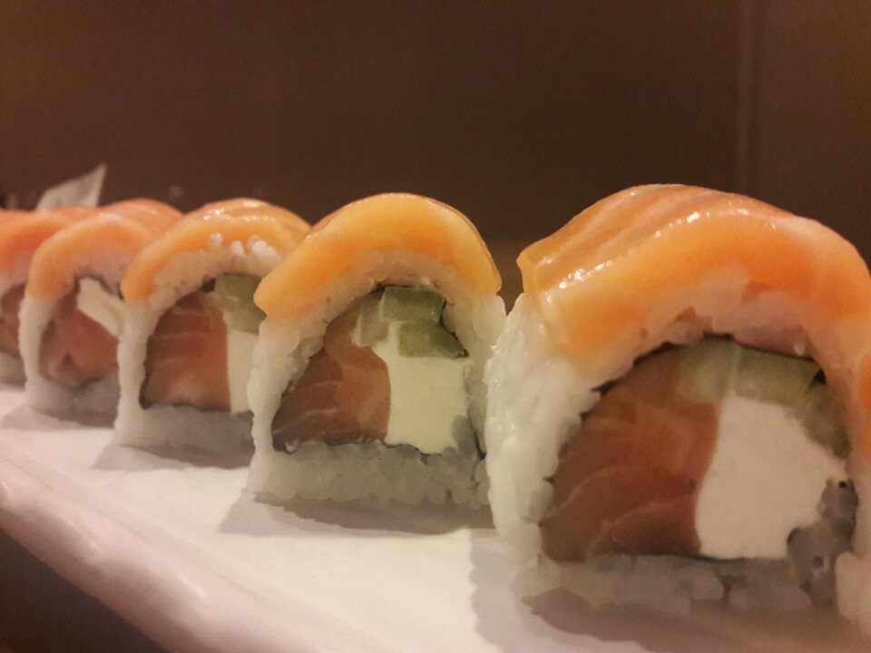 Order Salmon Lover Roll food online from Chopstix Too store, San Diego on bringmethat.com
