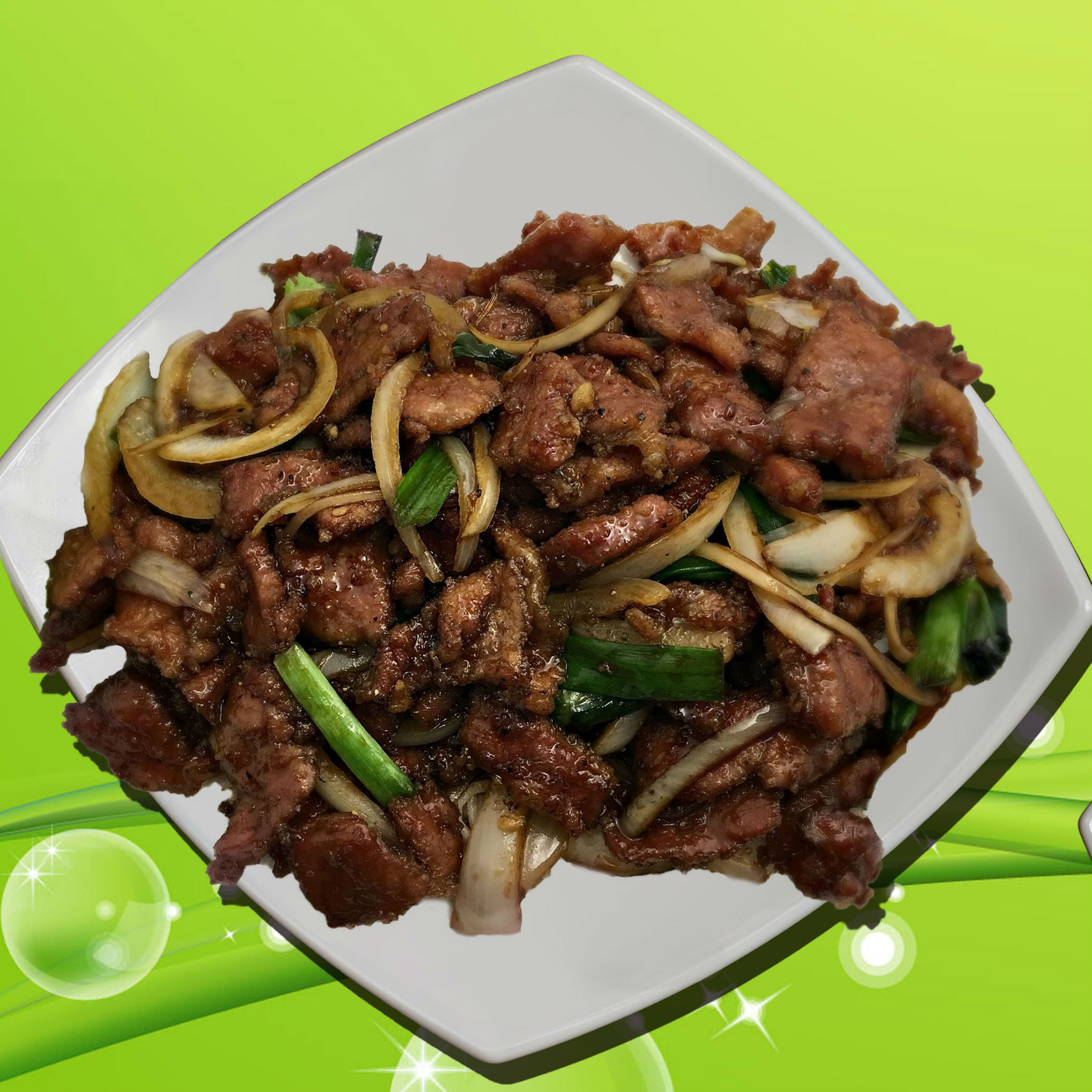 Order Bf11. Mongolian Beef food online from Fire Wok store, Halethorpe on bringmethat.com