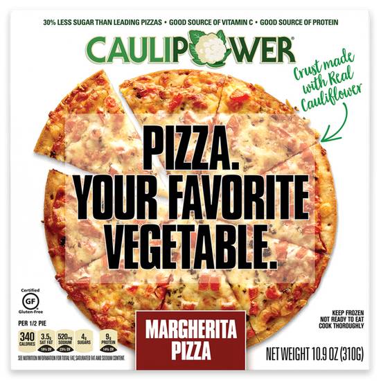 Order Caulipower Frozen Margherita Cauliflower Crust Pizza 11.5in 10.9oz food online from Everyday Needs by Gopuff store, Tracy on bringmethat.com