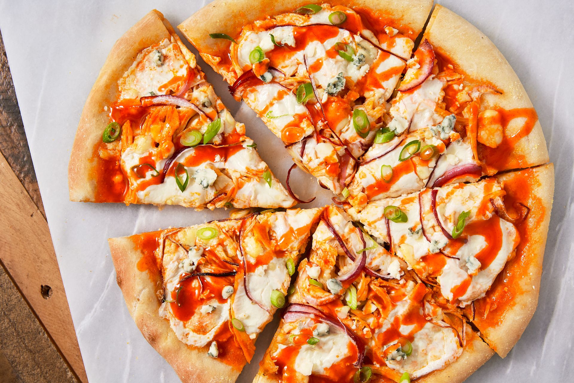 Order Buffalo Chicken Pizza food online from Mario Pizza store, Rock Hill on bringmethat.com