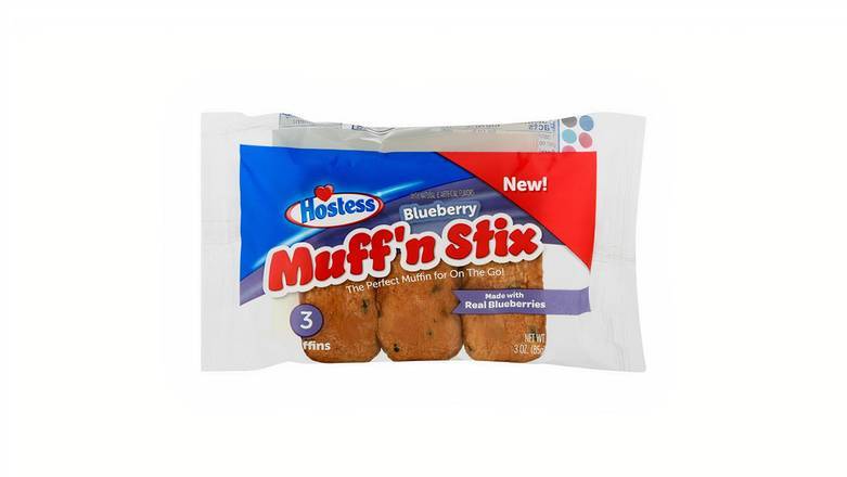 Order Hostess Blueberry Muff'n Stix, 3 count food online from Mac On 4th store, Alton on bringmethat.com