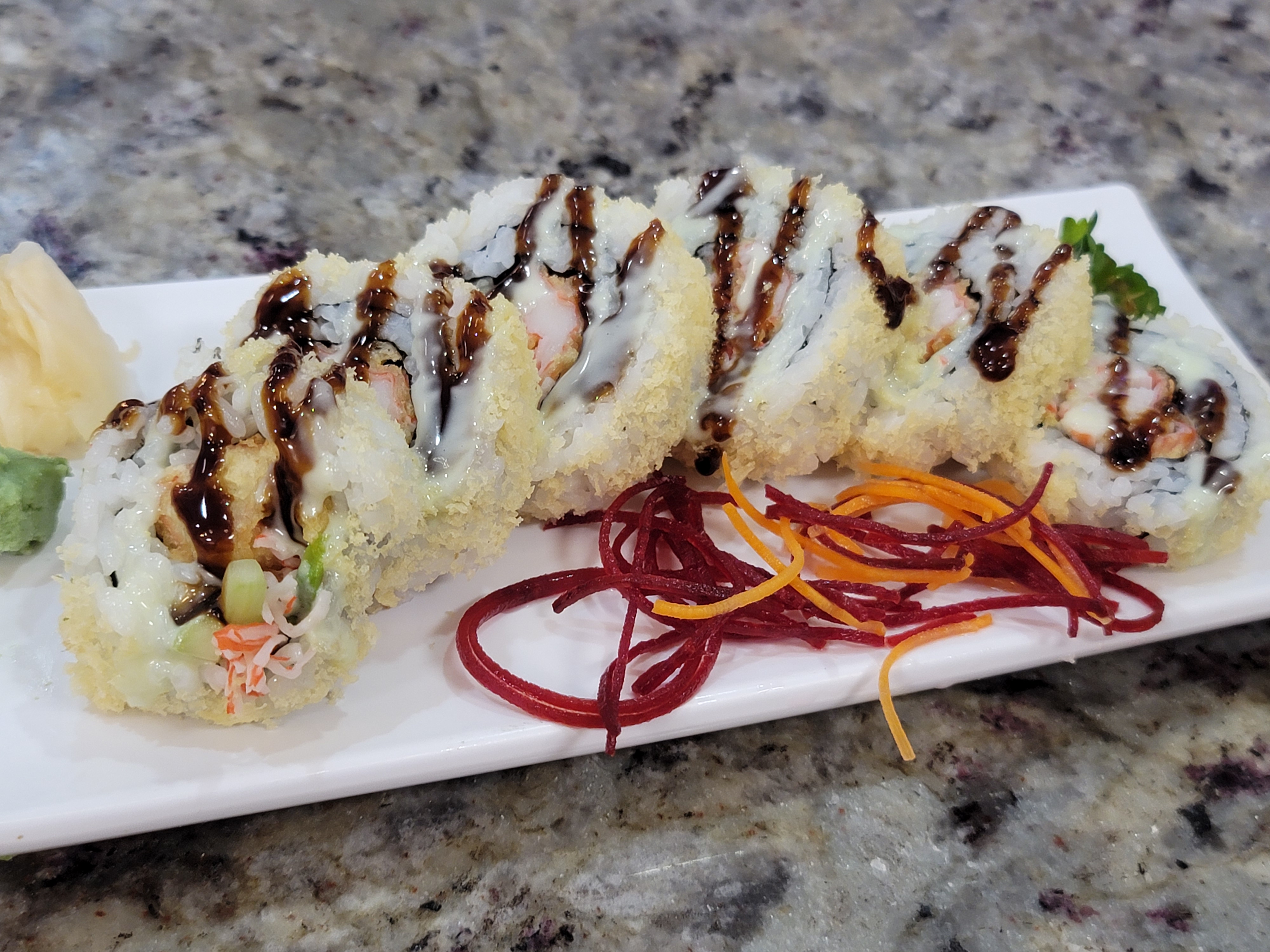 Order Crab Crunch Roll food online from Wajo Sushi store, Wheeling on bringmethat.com