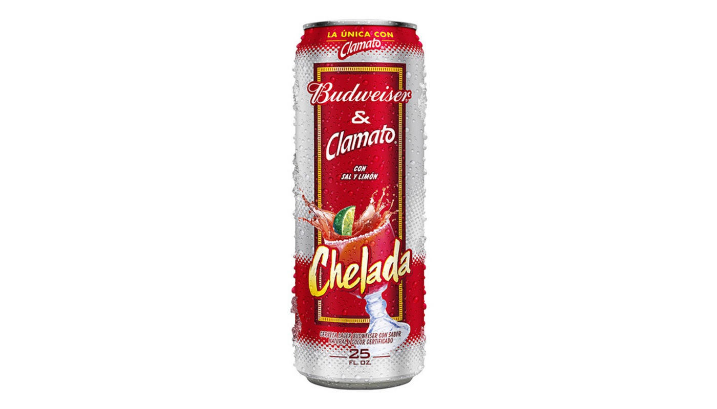 Order Budweiser Chelada Beer 25oz Can food online from Rancho Liquor store, Thousand Oaks on bringmethat.com