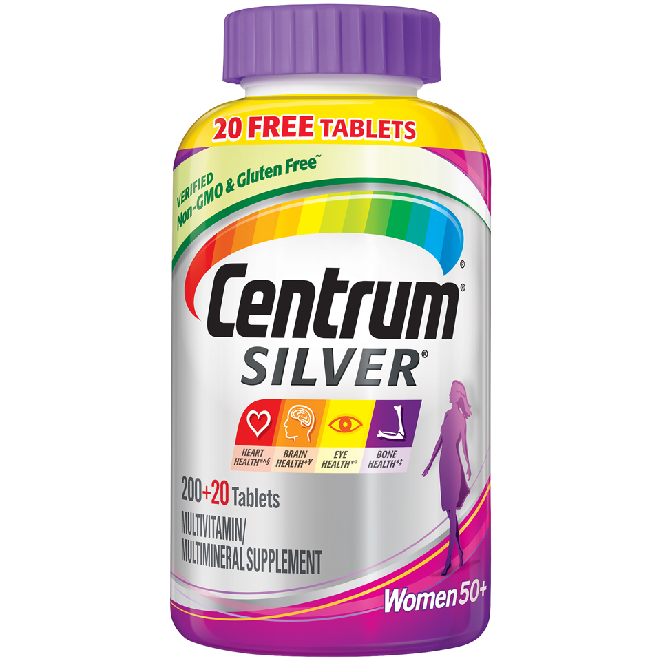 Order Centrum Silver Multivitamin/Multimineral Supplement, Women 50+ - 220 ct food online from Rite Aid store, Cathedral City on bringmethat.com