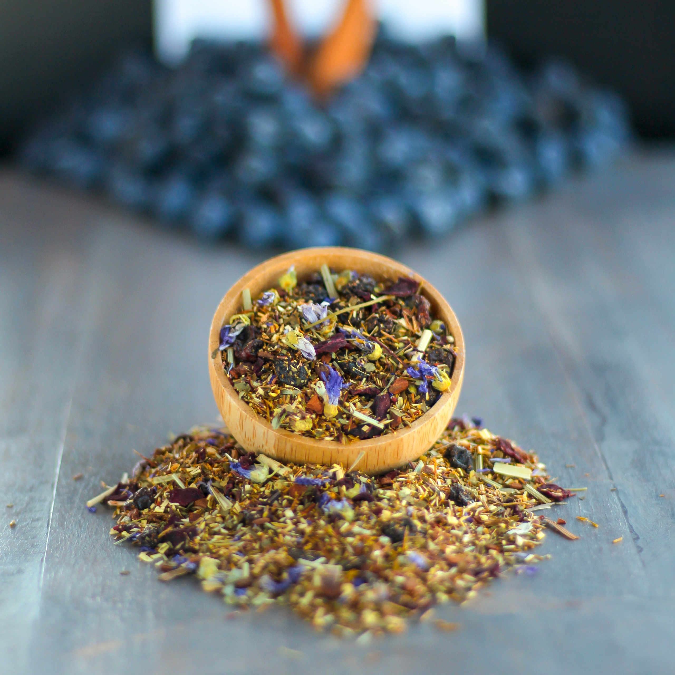 Order Blitzen’s Blueberry Bake Rooibos | Limited Edition food online from Fava Tea Company In Greenfield store, Greenfield on bringmethat.com