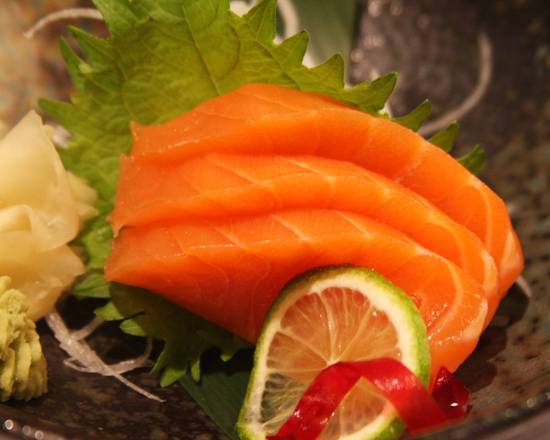 Order Salmon Sashimi (5 pcs)  food online from I Luv Sushi store, Rockford on bringmethat.com