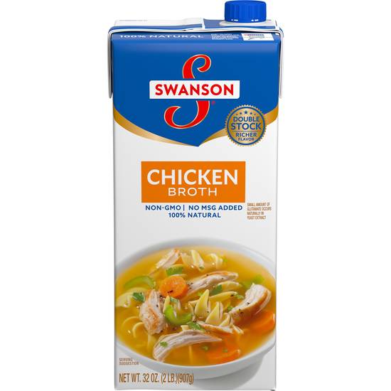 Order Swanson 100% Natural Chicken Broth, 32 Oz Carton food online from Cvs store, SANTA PAULA on bringmethat.com