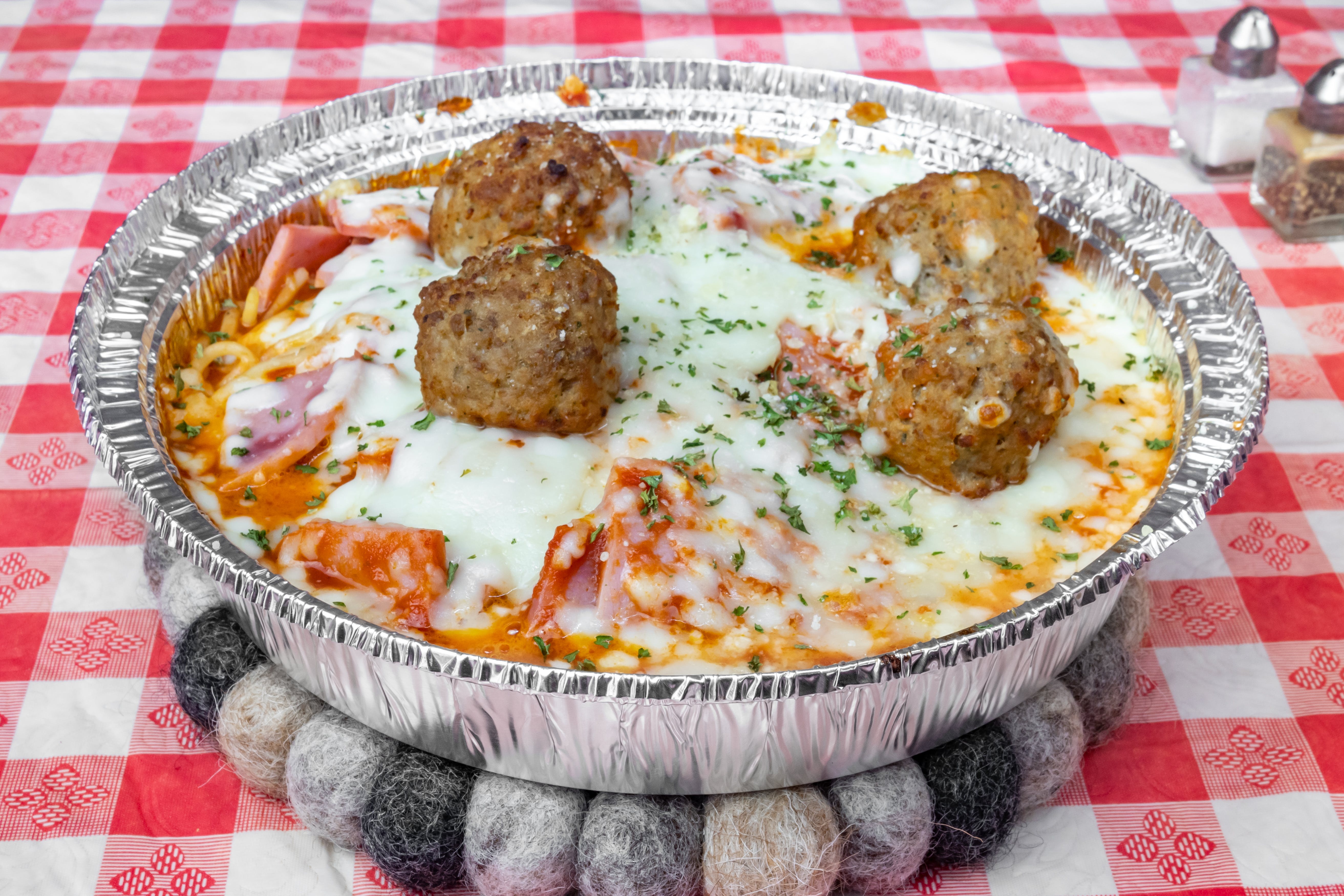 Order Spaghetti & Meatballs - Pasta food online from Firestone Pizza store, Houston on bringmethat.com