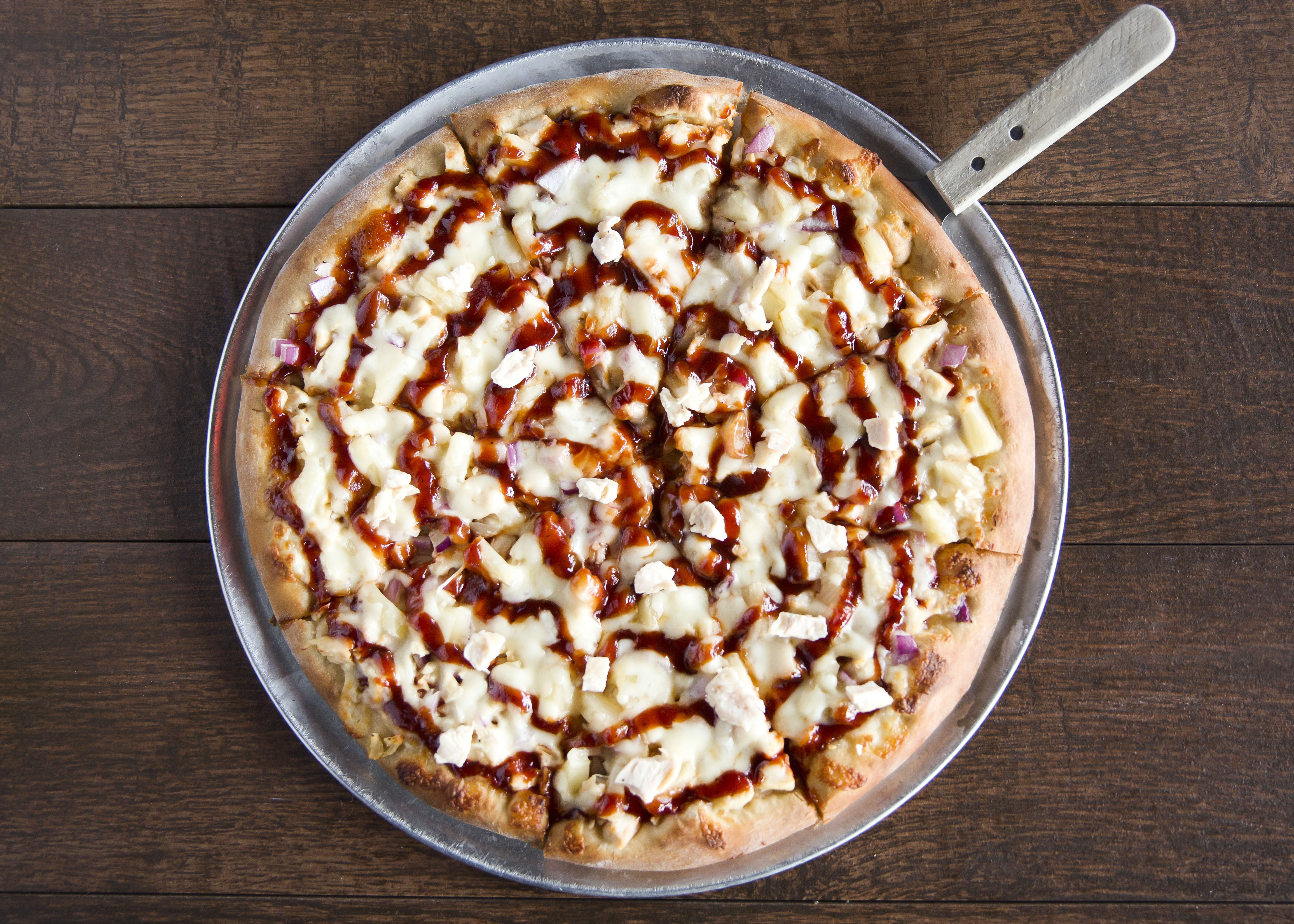 Order BBQ Chicken Pizza food online from Mcclain Pizzeria store, Spokane on bringmethat.com