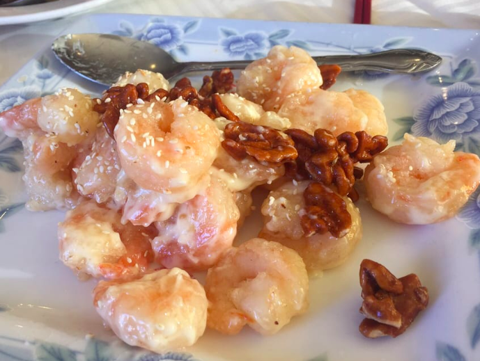 Order 80. Walnut Shrimp with Honey Glaze 核桃虾球 food online from Hop Woo store, Los Angeles on bringmethat.com
