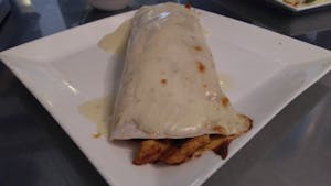 Order L21. Burrito Loco food online from La Tolteca store, Williamsburg on bringmethat.com