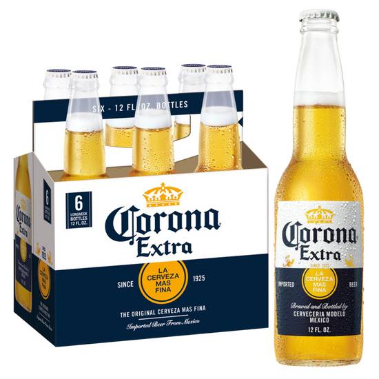 Order Corona, 6pk-12oz can beer (4.5% ABV) food online from Mimi Liquor store, Joliet on bringmethat.com